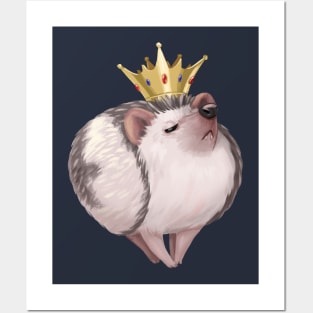 Cute Snooty Royal King or Queen Snob Hedgehog Posters and Art